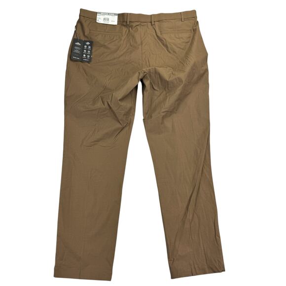 Michael Kors Mens Major Classic Fit Stretch Performance Pants Light Brown 40x32 - Picture 2 of 4